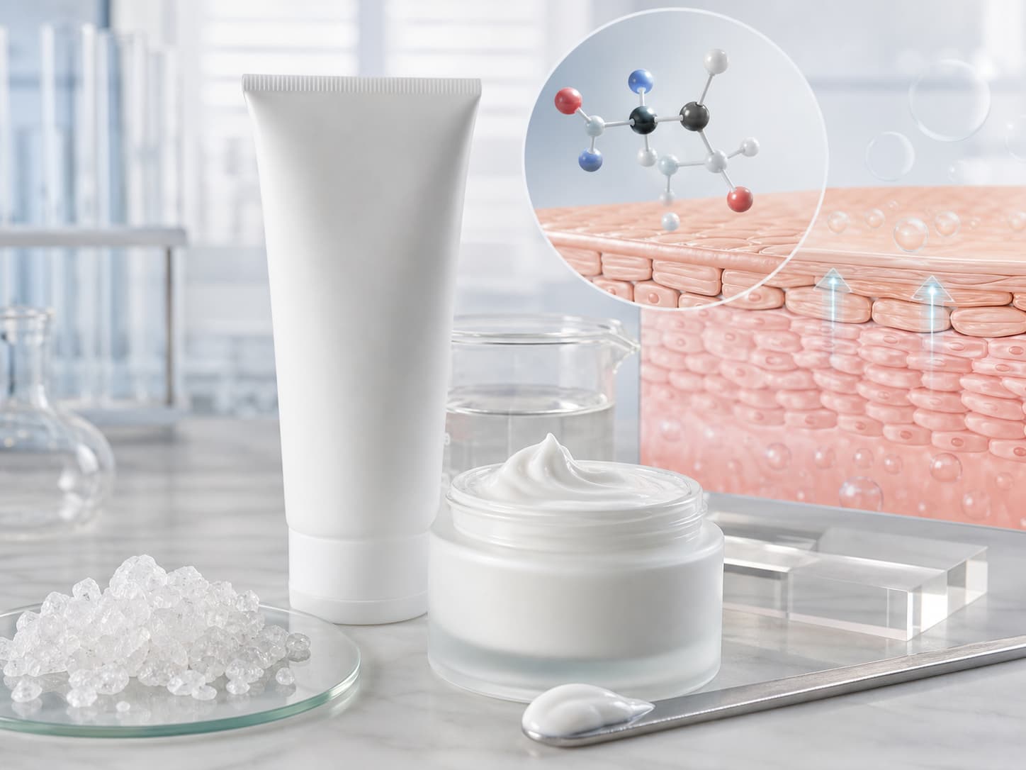 Urea powder used in biochemical research and protein chemistry experiments